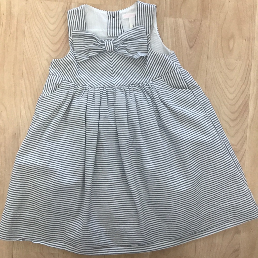Janie and Jack Navy Striped Dress Size 18-24 M